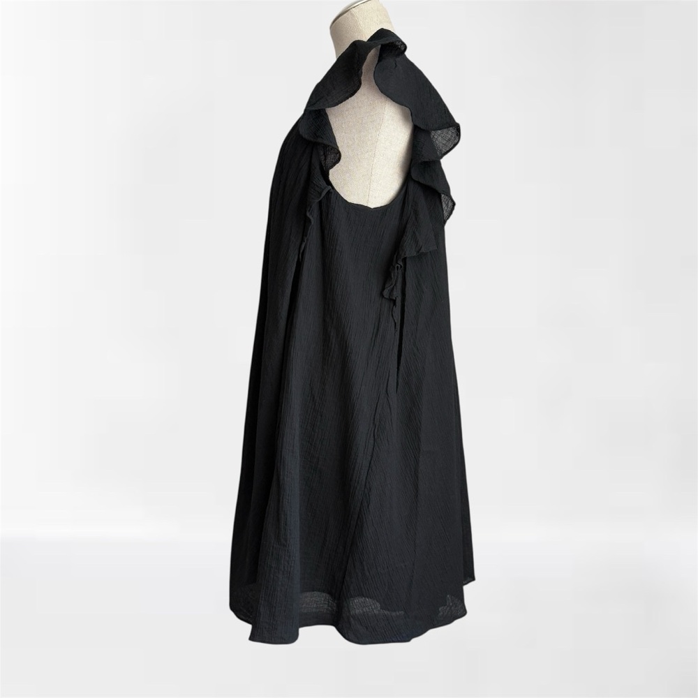 COS Ruffled Cap-Sleeve Dress in Black - Picture 5 of 11